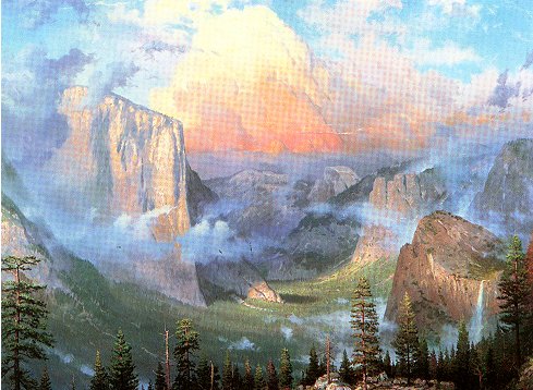 (image for) Handmade oil painting Copy paintings of famous artists Thomas Kinkade's painting, NO.76 - Click Image to Close